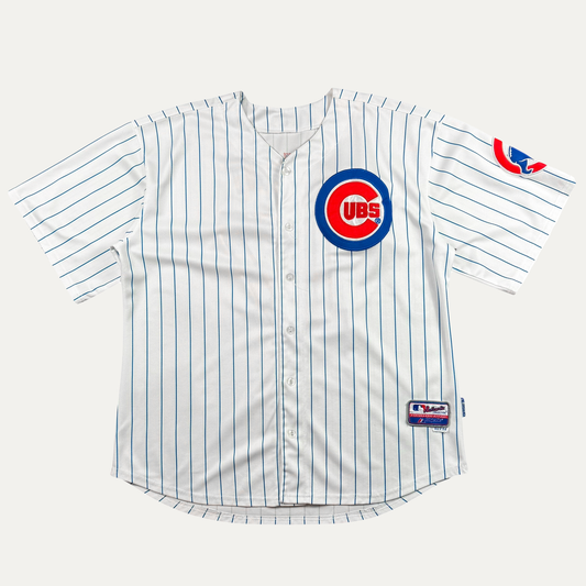 Majestic Chicago Cubs Pin Stripe Baseball Jersey