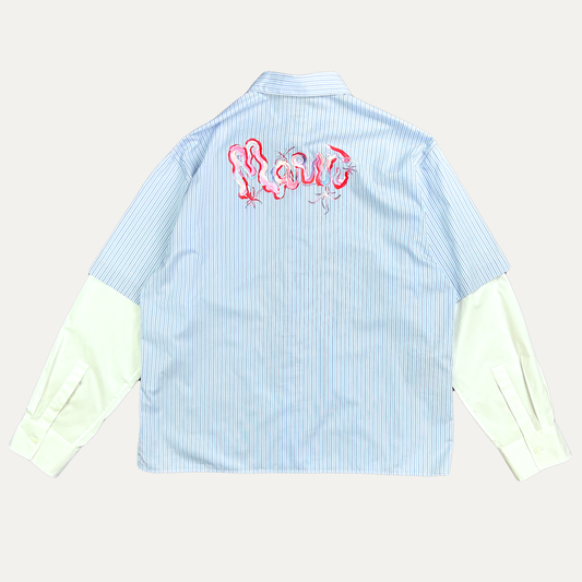Marni Striped 2 Tone Longsleeve Button Up