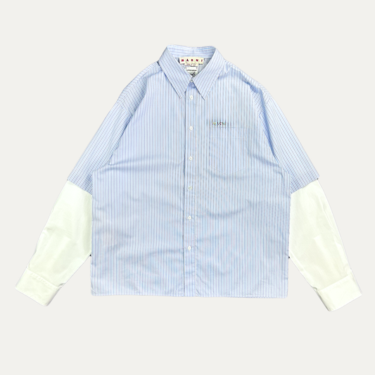 Marni Striped 2 Tone Longsleeve Button Up