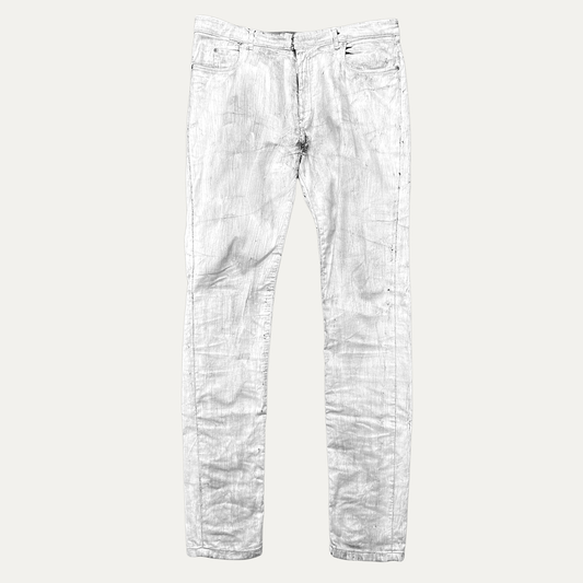 Maison Margiela Paint Cracked Slim Fit Denim Jean
