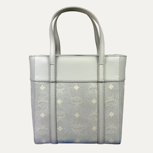 MCM Aren Leather Monogram Mini Tote Bag