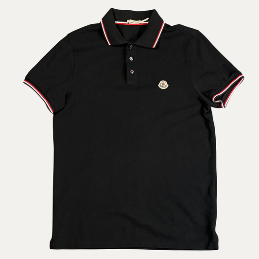 Moncler Tri-Color Trimmed Polo Shirt