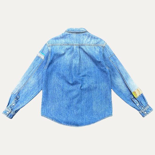 Marni Embroidered Denim Button Up Shirt