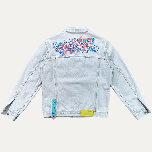 Off-White Graffiti Embroidered Denim Jacket