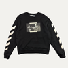 Off-White Monochrome Caravaggio Diagonal Crewneck Sweatshirt