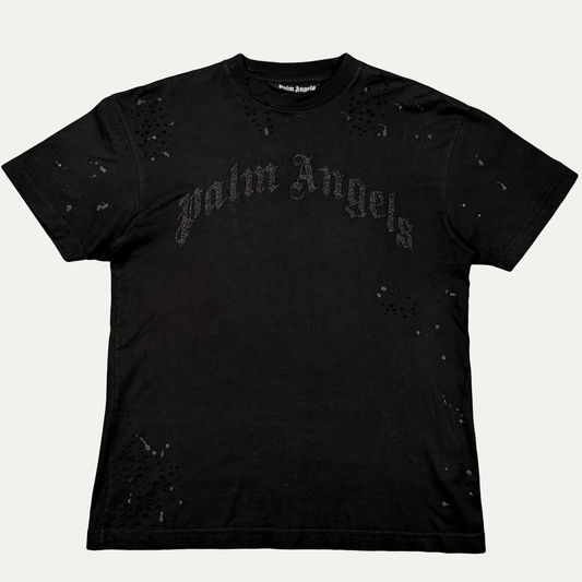 Palm Angels Glittered Classic Logo T-Shirt
