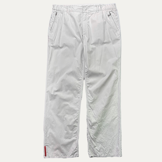 Prada Zipper Hem Nylon Trouser Pant