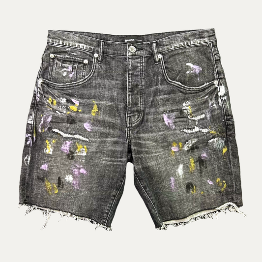 Purple Brand Aged Vintage Indigo Destroy Denim Short