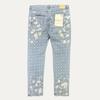 Purple Brand Bleach Jacquard Monogram Denim Jean