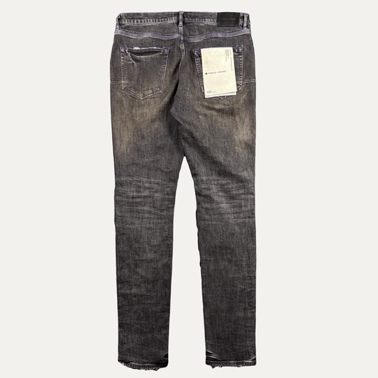 Purple Brand Distressed Purple Contrast Stitching Denim Jean