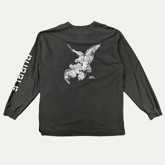 Purple Brand Pocket Spellout Longsleeve T-Shirt