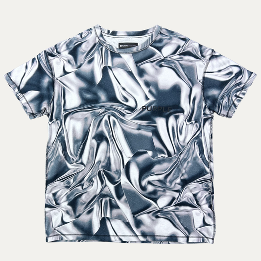 Purple Brand Marble Illusion Textured T-Shirt