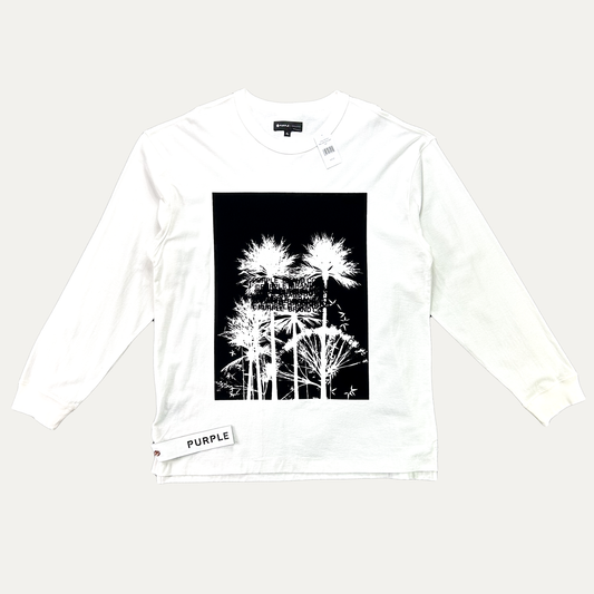 Purple Brand Palm Tree Graphic Longsleeve T-Shirt