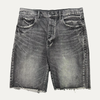 Purple Brand Rhinestone Distressed Raw Hem Denim Short