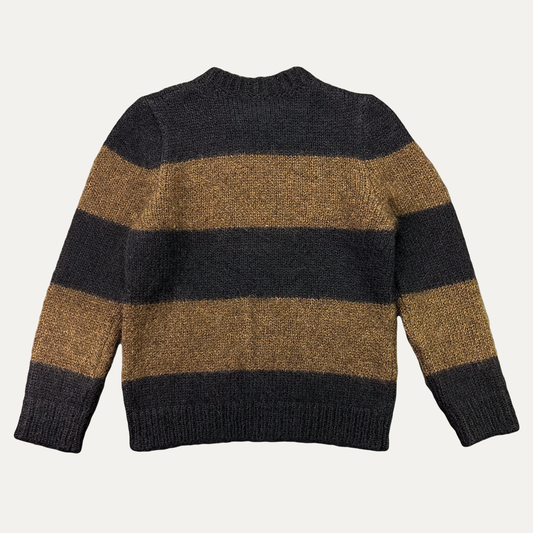 Raf Simons Striped Mohair Knit Crewneck Sweatshirt