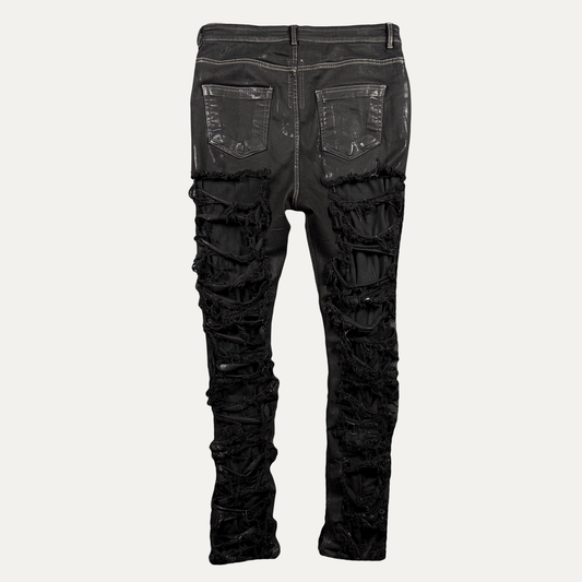 RIck Owens DRKSHDW Detroit Cut Destroyed Denim Jean