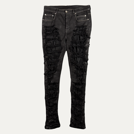 RIck Owens DRKSHDW Detroit Cut Destroyed Denim Jean