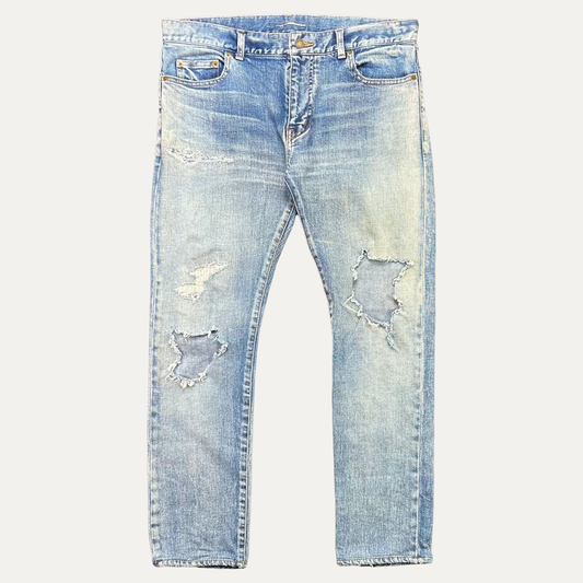 Saint Laurent Distressed Denim Jean