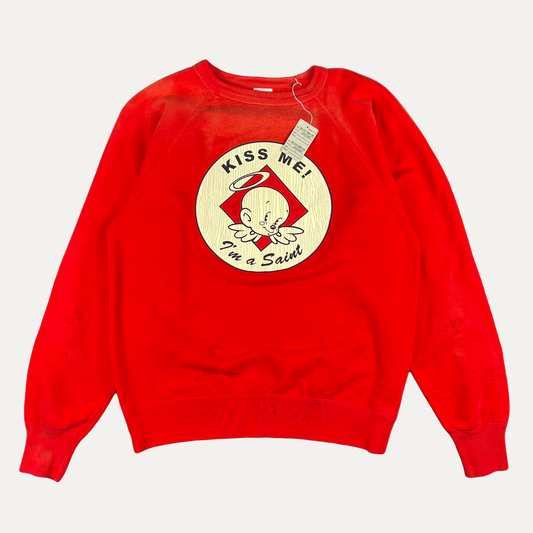 Saint Michael Kiss Me Crewneck Sweatshirt