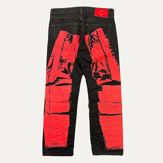 Sp5der Painted Moto Denim Jean