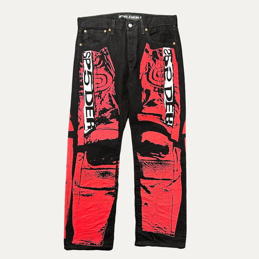 Sp5der Painted Moto Denim Jean