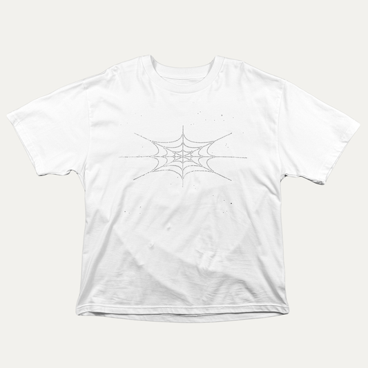 Sp5der Rhinestone Silk T-Shirt