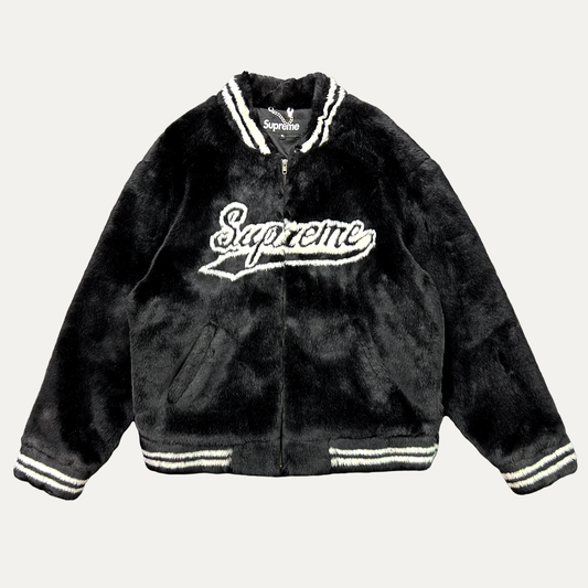 Supreme Faux Fur Varsity Jacket