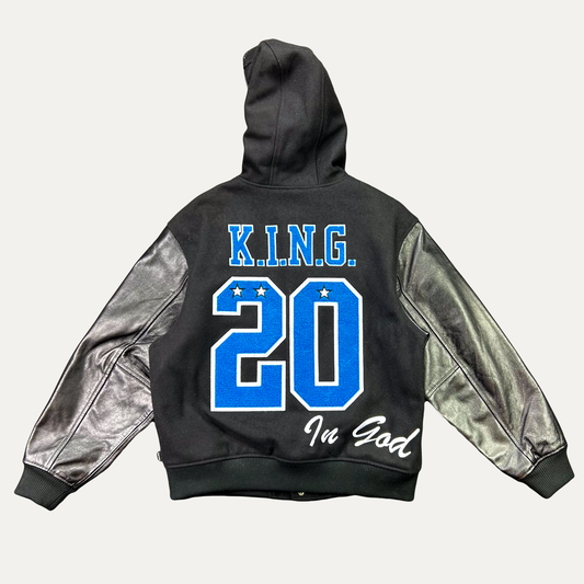 Supreme King Hooded Varsity Jacket