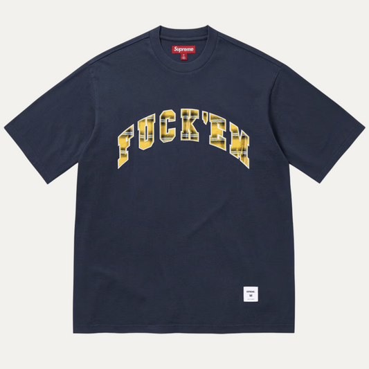 Supreme Fuck Em Plaid T-Shirt