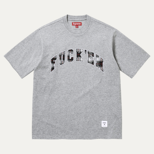 Supreme Fuck Em Plaid T-Shirt