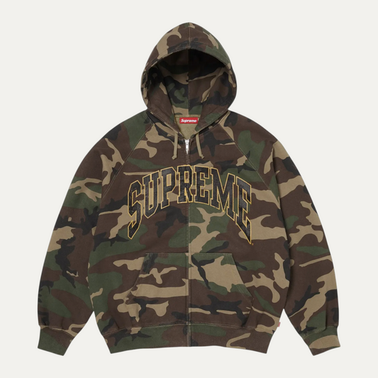 Supreme Cracked Raglan Camo Hoodie