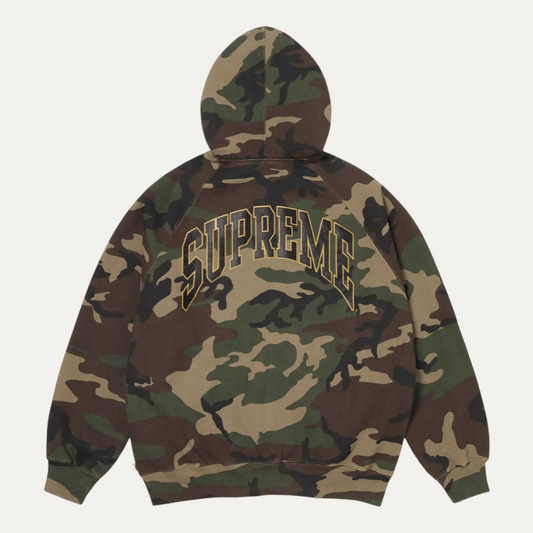 Supreme Cracked Raglan Camo Hoodie
