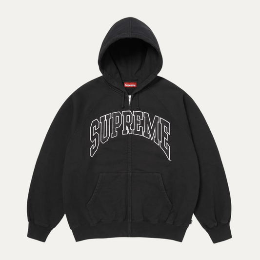 Supreme Cracked Raglan Black Hoodie