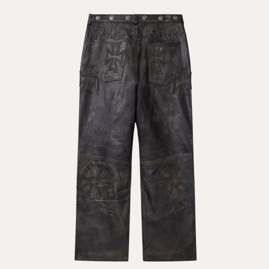 Vale Forever Leather Croxxx Denim Pants