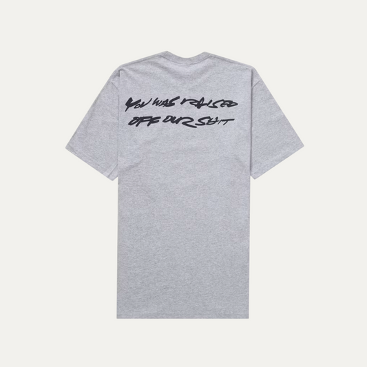 Supreme Futura Box Logo Tee Heather Grey