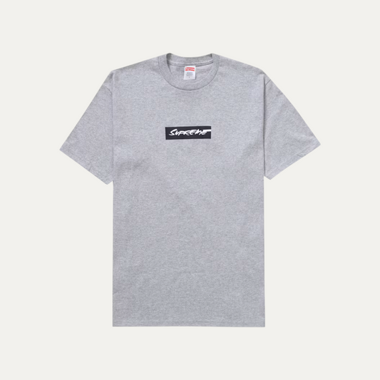 Supreme Futura Box Logo Tee Heather Grey