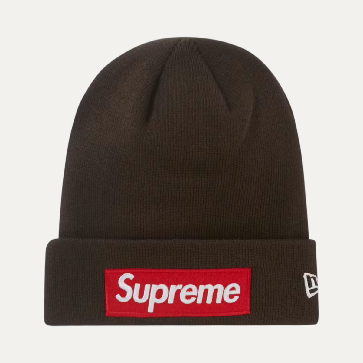 Supreme New Era Box Logo Beanie Brown