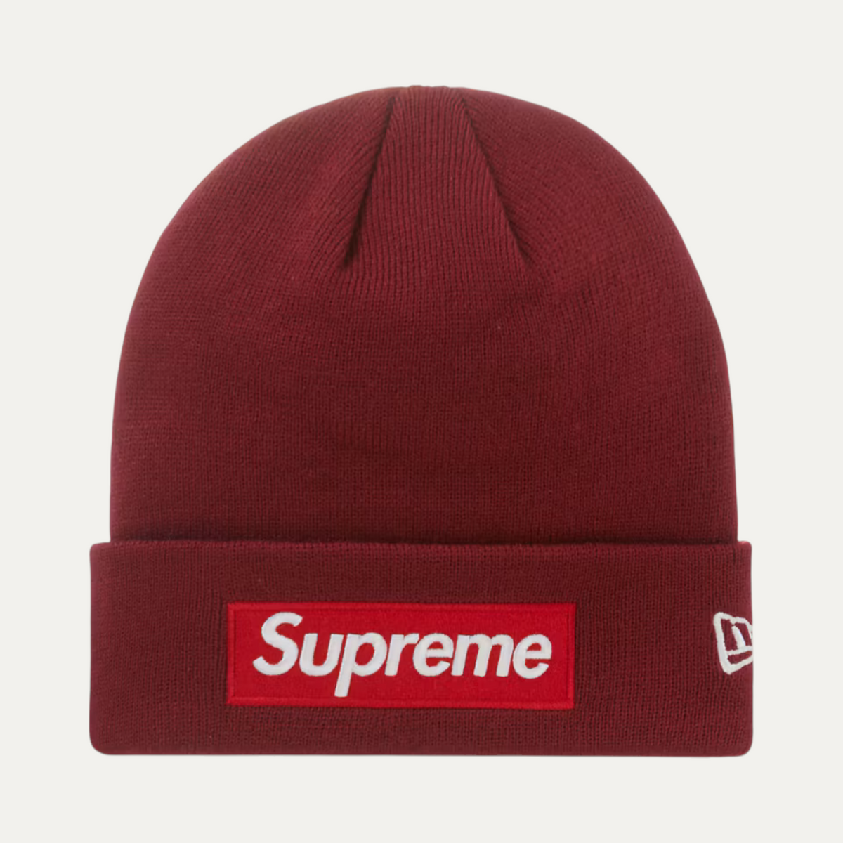 Supreme New Era Box Logo Beanie Cardinal Red