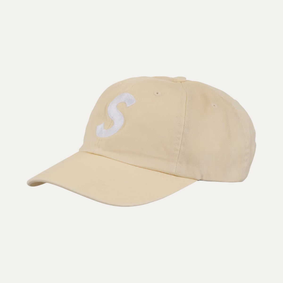 Supreme Pigment Coated S Logo 6-Panel Light Tan