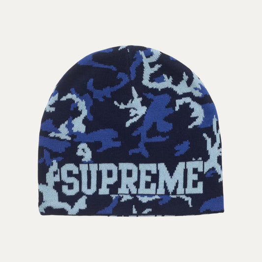 Supreme Reversible Camo Beanie Blue