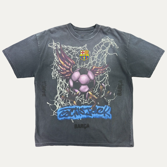 Cactus Jack By Travis Scott X FC Barcelona Washed Spray Logo T-Shirt