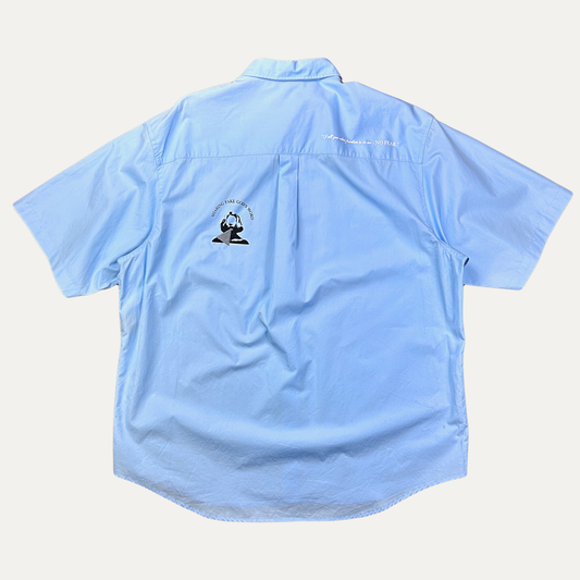 Undercover Embroidered Poplin Button Up Shirt