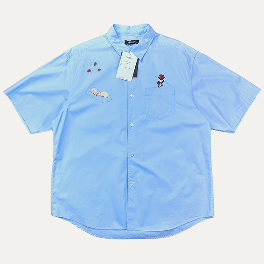 Undercover Embroidered Poplin Button Up Shirt