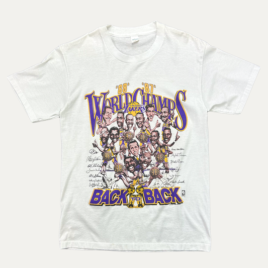 Vintage 87'-88' Los Angeles Lakers Back To Back Champions T-Shirt