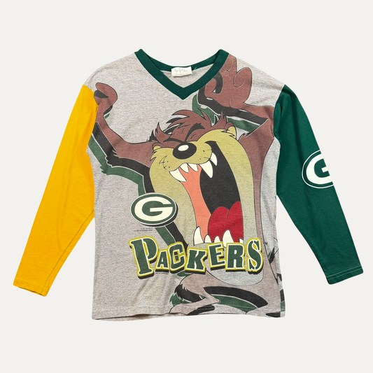 Vintage 1996 Taz Green Bay Packers Long Sleeve T-Shirt