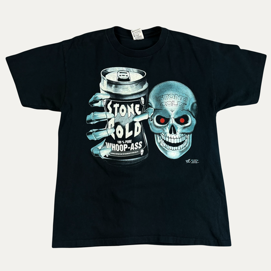 Vintage 1998 WWF Stone Cold Steve Austin 100% Stone Cold Whoop Ass T-Shirt