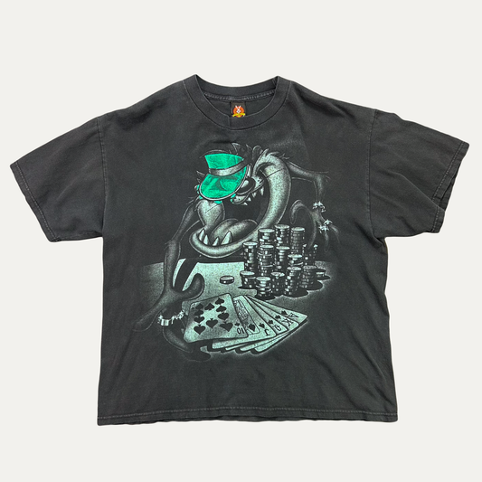 Vintage 2009 Looney Tunes Tazmanian Devil Poker T-Shirt