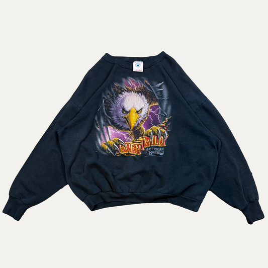 Vintage 90s American Biker Crewneck Sweatshirt