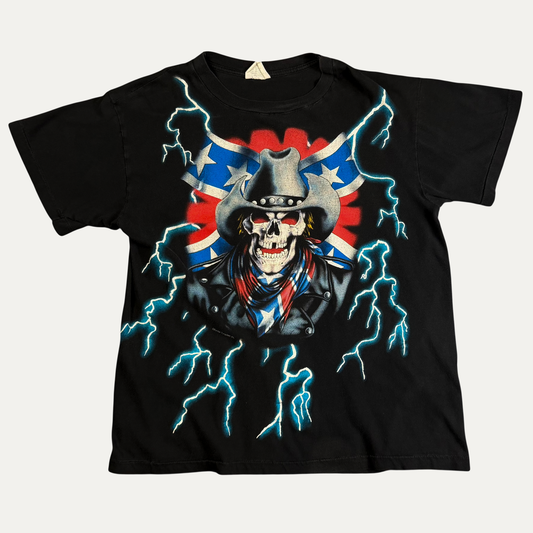 Vintage 90s American Thunder Western Skeleton T-Shirt