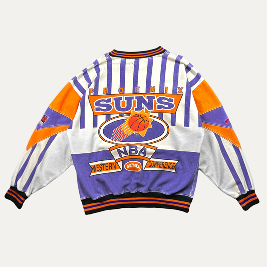 Vintage 90s Phoenix Suns Striped Crewneck Sweatshirt